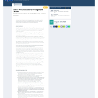 Government of Montserrat - Senior Private Sector Development Officer